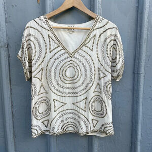 Haute Hippie  embellished silk blouse, size small
